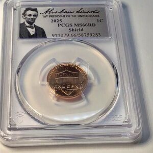 2025 P PCGS MS66 SHIELD PENNY LAST YEAR MINTED 🔥💵